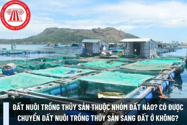 Đất nuôi trồng thủy sản thuộc nhóm đất nào? Có được chuyển đất nuôi trồng thủy sản sang đất ở không?