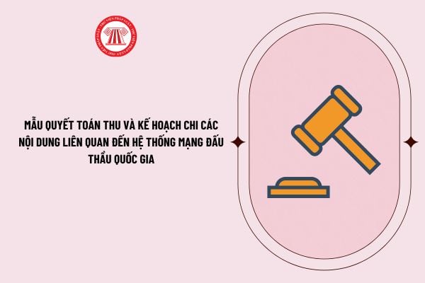 Mẫu quyết toán thu và kế hoạch chi các nội dung liên quan đến hệ thống mạng đấu thầu Quốc gia năm 2024 theo Thông tư 05/2024/TT-BKHĐT ra sao?