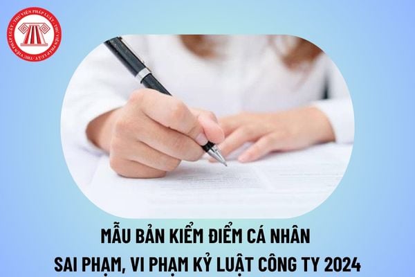 Mẫu bản kiểm điểm cá nhân vi phạm kỷ luật công ty 2024? Mẫu bản kiểm điểm cá nhân sai phạm, vi phạm kỷ luật?