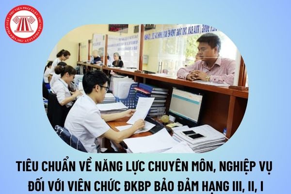 Nhiệm vụ và tiêu chuẩn về năng lực chuyên môn, nghiệp vụ đối với Viên chức đăng ký biện pháp bảo đảm hạng III, II, I từ 8/11/2024?