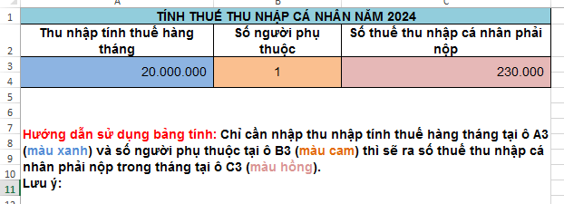 File excel tính thuế thu nhập cá nhân theo mức giảm trừ gia cảnh mới nhất? Tải file excel tính thuế TNCN ở đâu?