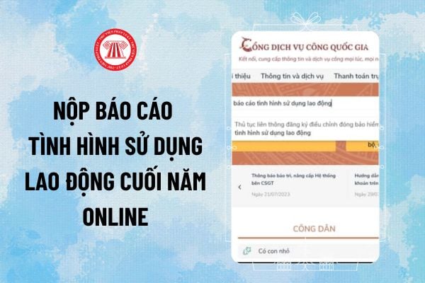 Nộp báo cáo tình hình sử dụng lao động cuối năm 2024 online thế nào? Cách báo cáo tình hình sử dụng lao động online?