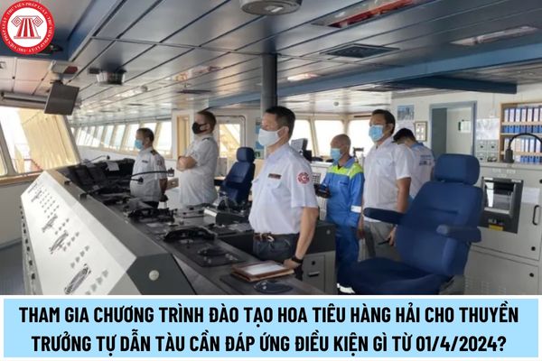 Để được tham gia chương trình đào tạo hoa tiêu hàng hải cho thuyền trưởng tự dẫn tàu cần đáp ứng những điều kiện gì?