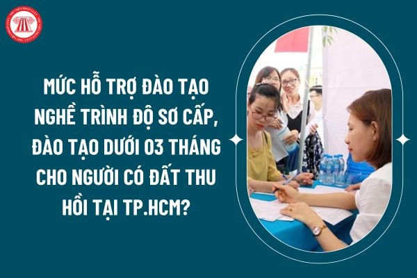 Mức hỗ trợ đào tạo nghề trình độ sơ cấp, đào tạo dưới 03 tháng cho người có đất thu hồi tại TP.HCM theo Quyết định 98/2024? (Hình từ internet)