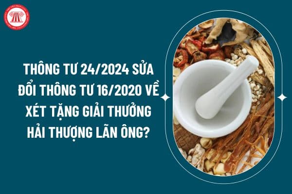 Thông tư 24/2024 sửa đổi Thông tư 16/2020 về tiêu chuẩn và hướng dẫn xét tặng giải thưởng Hải Thượng Lãn Ông về công tác y dược cổ truyền? (Hình từ internet)