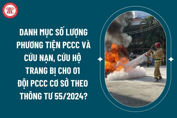 Danh mục số lượng phương tiện PCCC và cứu nạn, cứu hộ trang bị cho 01 đội PCCC cơ sở theo Thông tư 55/2024 thế nào? (Hình từ internet)