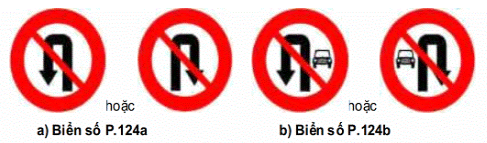 Biển số P.124 (a,b) "Cấm quay đầu xe"