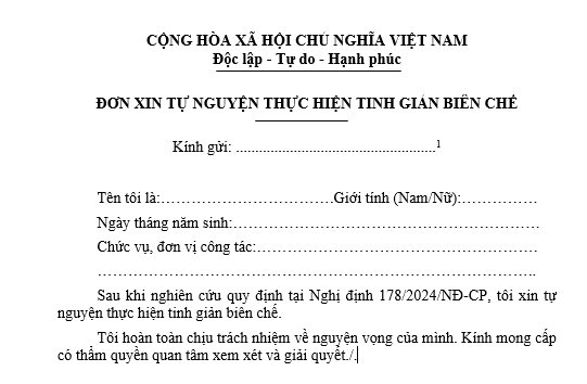 Mẫu đơn xin nghỉ thôi việc dành cho viên chức và người lao động