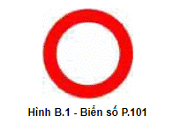 Biển số P.101 “Đường cấm”