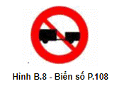 Biển số P.108 "Cấm xe kéo rơ-moóc"