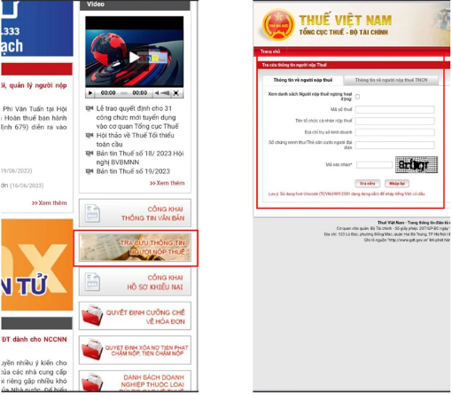 Tra mã số thuế cá nhân trên trang web Tổng cục Thuế