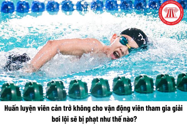  Huấn luyện viên chuyên nghiệp cản trở không cho vận động viên tham gia giải bơi lội sẽ bị phạt như thế nào? 