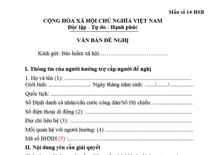 Mẫu giấy đề nghị giải quyết chế độ thai sản đối với người lao động tham gia BHXH tự nguyện?Tải mẫu? 