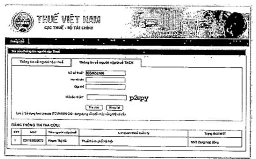 Thông tin tại cột “Trạng thái MST” là “NNT đang hoạt động” tương ứng với trường hợp MST đã khớp đúng thông tin với cơ sở dữ liệu quốc gia về dân cư. Cá nhân đã hoàn thành thủ tục cập nhật số định danh cá nhân đối với MST có trạng thái này.