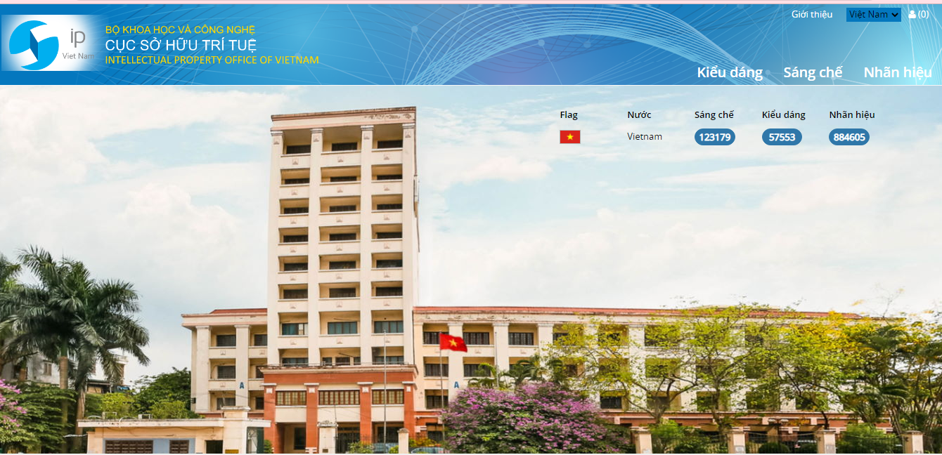 Bước 1: Truy cập vào trang web của Cục Sở hữu trí tuệ Việt Nam tại địa chỉ: http://wipopublish.ipvietnam.gov.vn
