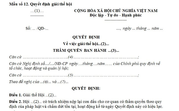 giải thể hội