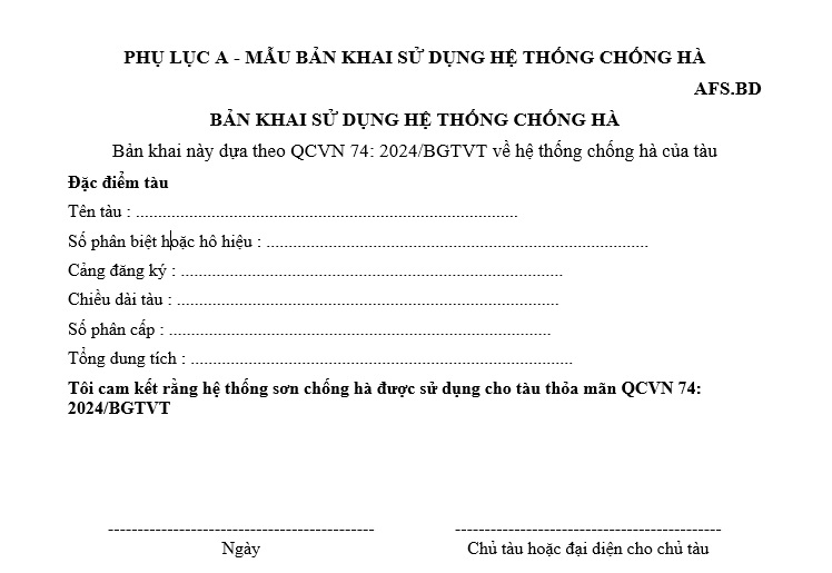 bản khai sd hệ thống chống hà