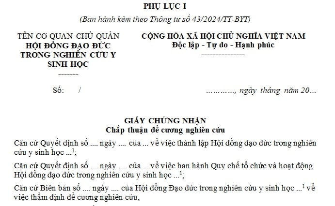 giấy chứng nhận đề cương nghiên cứu