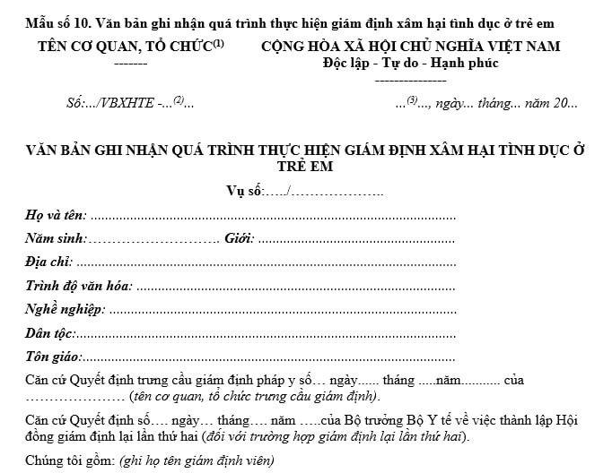 giám định xâm hại tình dục ở trẻ em