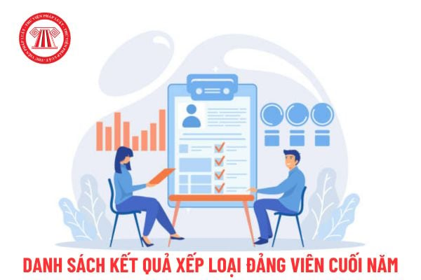 Mẫu danh sách kết quả xếp loại đảng viên cuối năm? Tiêu chí xếp loại đảng viên cuối năm thế nào?