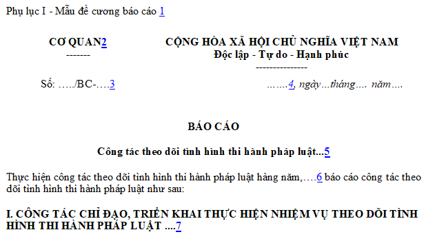 Mẫu Báo cáo công tác theo dõi tình hình thi hành pháp luật mới nhất