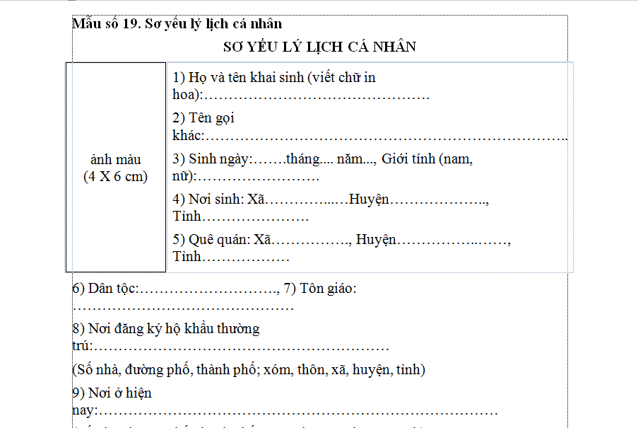 Mẫu sơ yếu lý lịch cá nhân của sáng lập viên thành lập quỹ từ thiện, quỹ xã hội? Điều kiện đối với sáng lập viên thành lập quỹ?