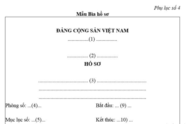 Mẫu Bìa hồ sơ lưu trữ cơ quan mới nhất là mẫu nào? Hướng dẫn cách ghi Bìa hồ sơ lưu trữ cơ quan như thế nào?