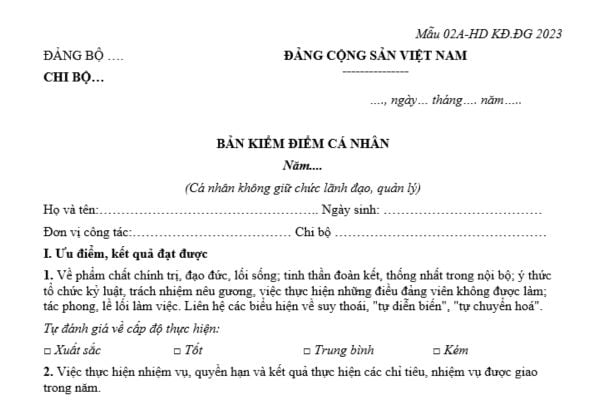 Mẫu bản kiểm điểm đảng viên hưu trí? Tải mẫu ở đâu? Mức đóng đảng phí của Đảng viên hưu trí là bao nhiêu?