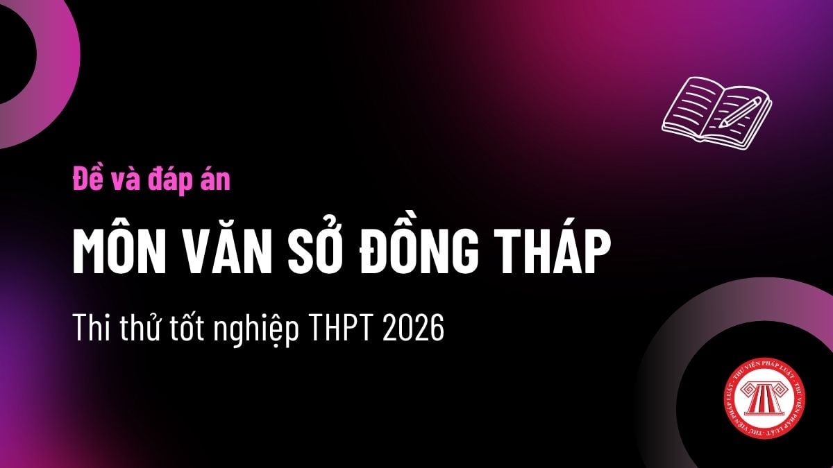 Đáp án đề thi thử tốt nghiệp THPT môn Văn Đồng Tháp 2026? Tải đề thi thử môn Ngữ Văn Sở Đồng Tháp 2026 ở đâu?