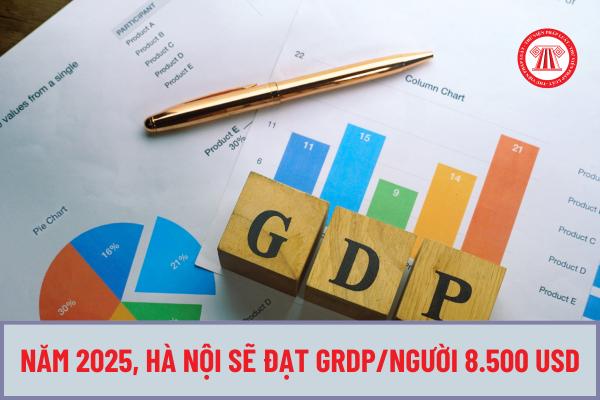 Nghị quyết Đại hội lần thứ XVII Đảng bộ TP. Hà Nội đã xác định mục tiêu đến năm 2025, GRDP/người đạt bao nhiêu USD?