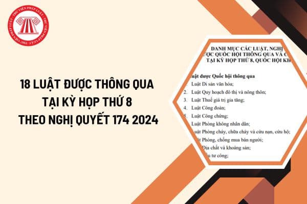 Luật được thông qua tại Kỳ họp thứ 8 theo Nghị quyết 174 2024