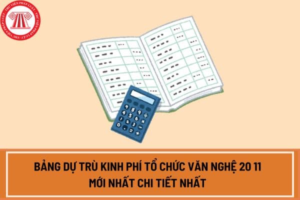 Bảng dự trù kinh phí tổ chức văn nghệ 20 11 mới nhất chi tiết nhất