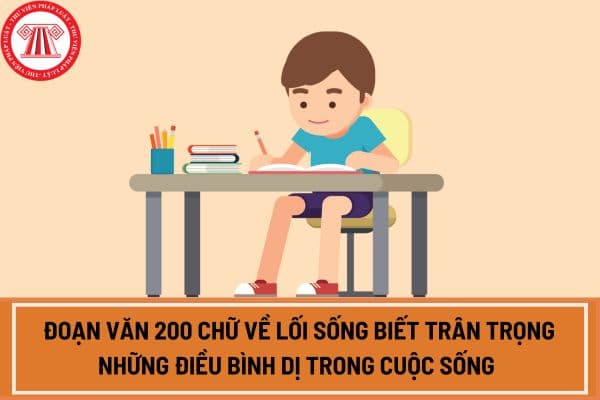 Đoạn văn 200 chữ về lối sống biết trân trọng những điều bình dị trong cuộc sống lớp 11 kết nối tri thức