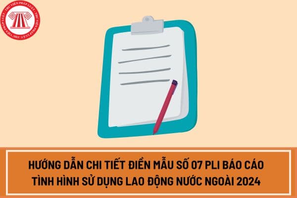 Hướng dẫn chi tiết điền mẫu số 07 PLI báo cáo tình hình sử dụng lao động nước ngoài 2024