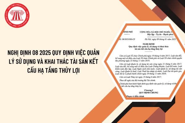 Nghị định 08 2025 quy định việc quản lý sử dụng và khai thác tài sản kết cấu hạ tầng thủy lợi? Nghị định 08 2025 có hiệu lực khi nào?