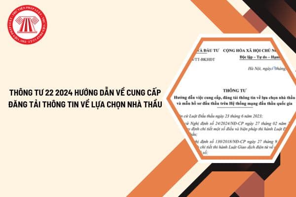 Đã có Thông tư 22 2024 hướng dẫn về cung cấp đăng tải thông tin về lựa chọn nhà thầu và các mẫu hồ sơ đấu thầu thế nào?