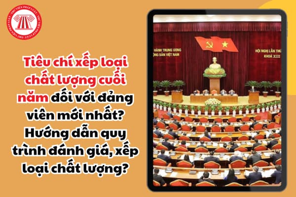 Tiêu chí xếp loại chất lượng cuối năm đối với đảng viên mới nhất? Hướng dẫn quy trình đánh giá, xếp loại chất lượng?