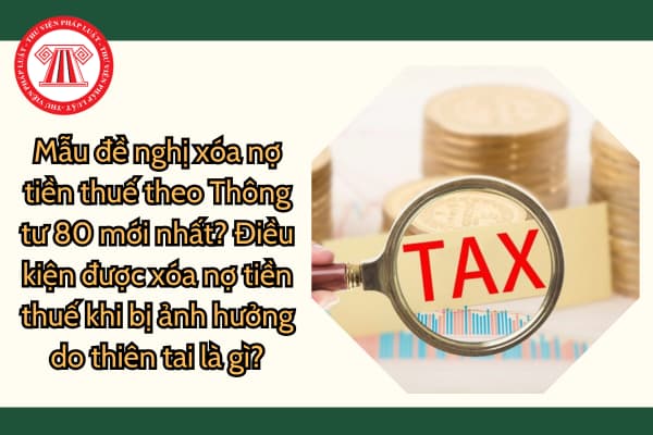 Mẫu đề nghị xóa nợ tiền thuế theo Thông tư 80 mới nhất? Điều kiện được xóa nợ tiền thuế khi bị ảnh hưởng do thiên tai là gì?