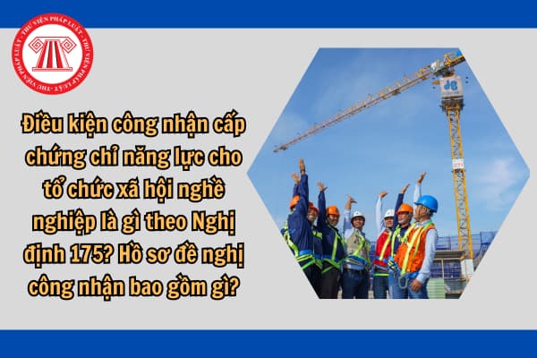 Điều kiện công nhận cấp chứng chỉ năng lực cho tổ chức xã hội nghề nghiệp là gì theo Nghị định 175? Hồ sơ đề nghị công nhận bao gồm gì?