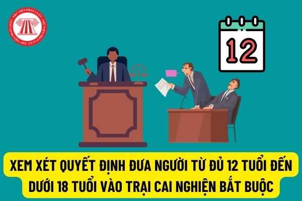 Cụ thể hóa chi phí của Tòa án nhân dân về xem xét, quyết định đưa người nghiện ma túy từ đủ 12 tuổi đến dưới 18 tuổi vào cơ sở cai nghiện bắt buộc?