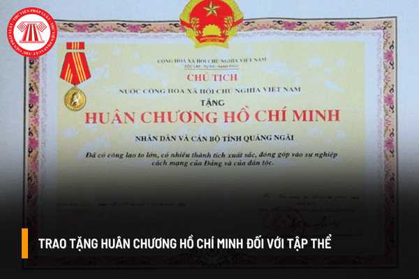 Đơn vị được trao tặng "Huân chương Hồ Chí Minh" nếu có cá nhân có nhiều thành tích xuất sắc trong chính trị hay không?