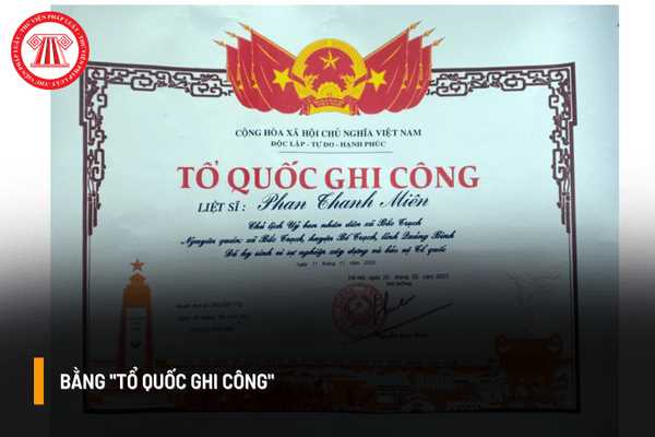 Có thể cấp Bằng "Tổ quốc ghi công" cho liệt sĩ là người đã hi sinh khi tham gia hoạt động cách mạng hay không?