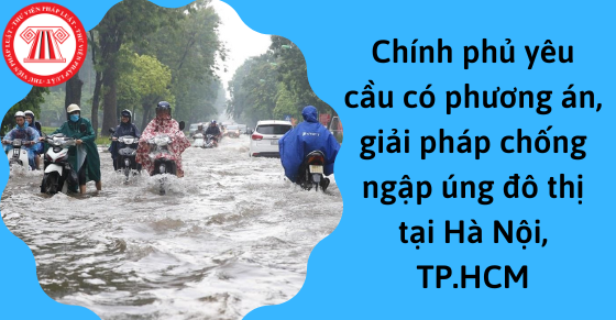 Chính phủ yêu cầu có phương án, giải pháp chống ngập úng đô thị tại Hà Nội, TP.HCM