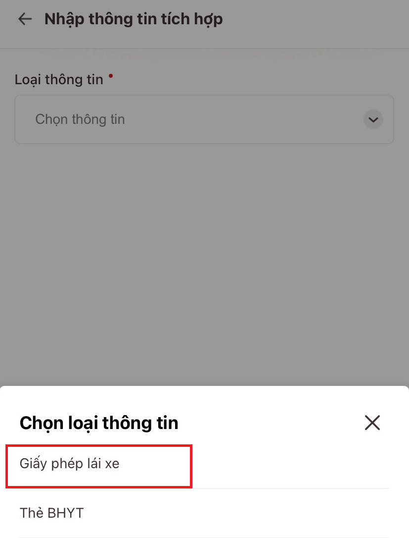 Hướng dẫn cách tích hợp 4 loại giấy tờ/thông tin vào VNeID