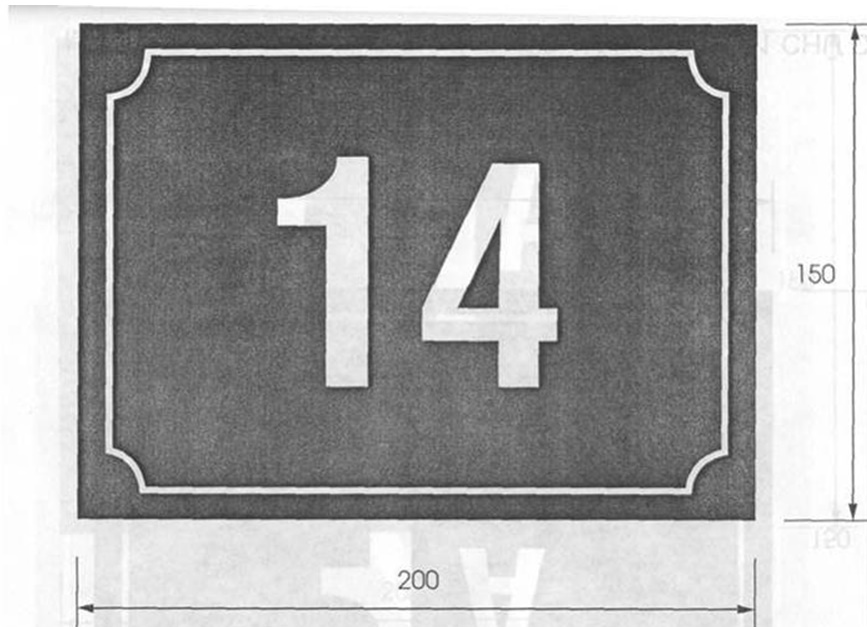 Mẫu biển số nhà mặt đường (có 2 chữ số)