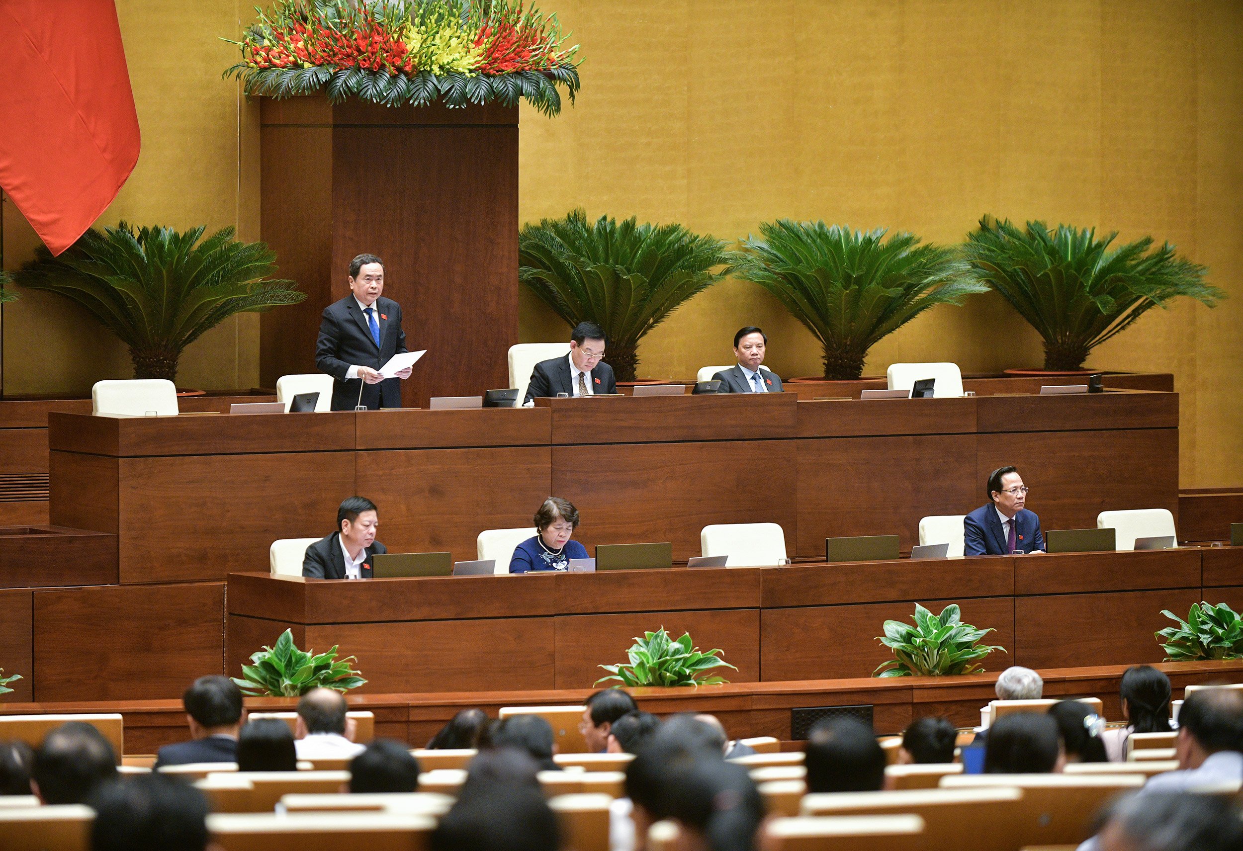 Phó Chủ tịch Thường trực Quốc hội Trần Thanh Mẫn điều hành phiên họp sáng ngày 23/11/2023