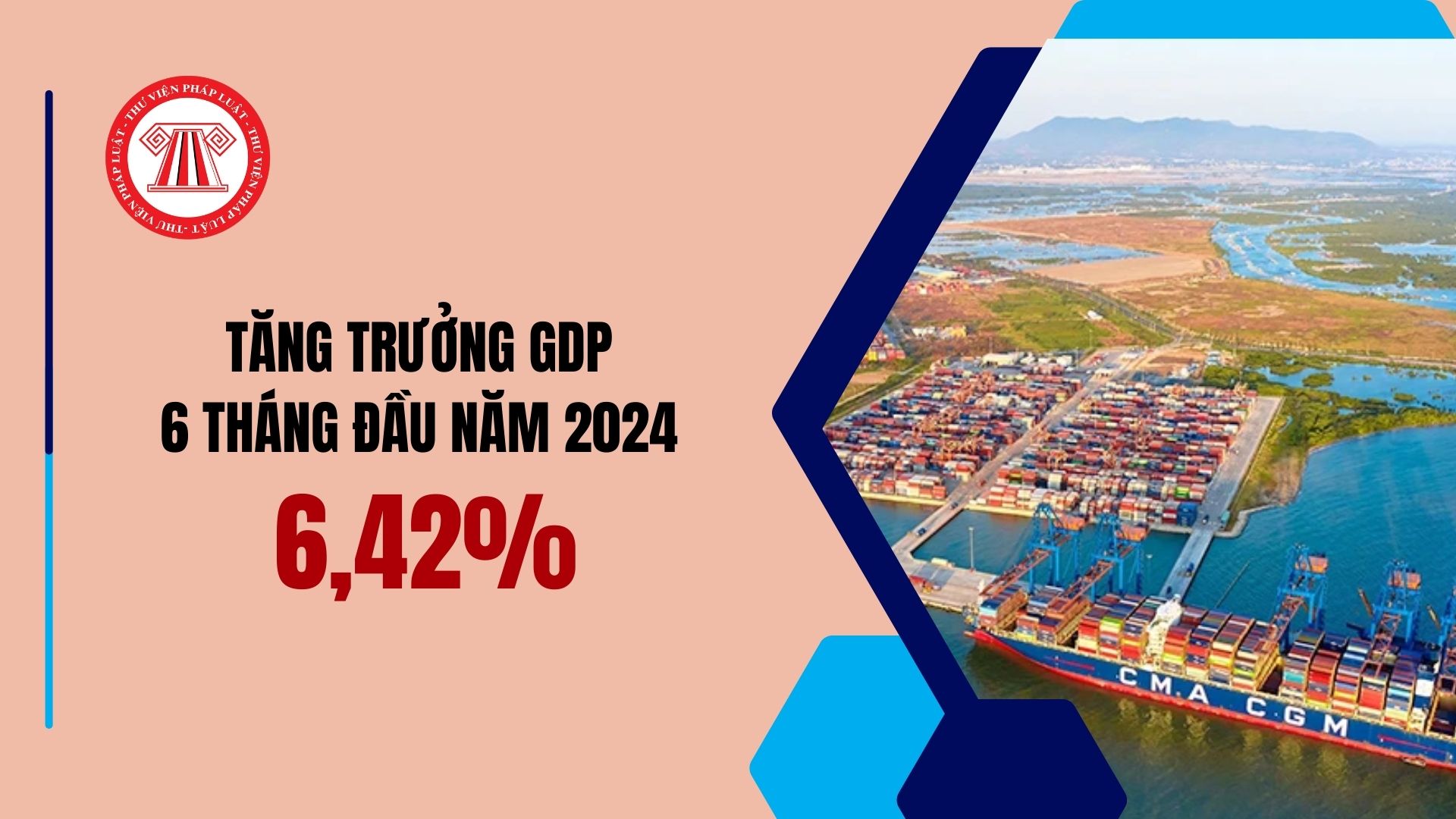 Tăng trưởng GDP 6 tháng đầu năm 2024 đạt 6,42%