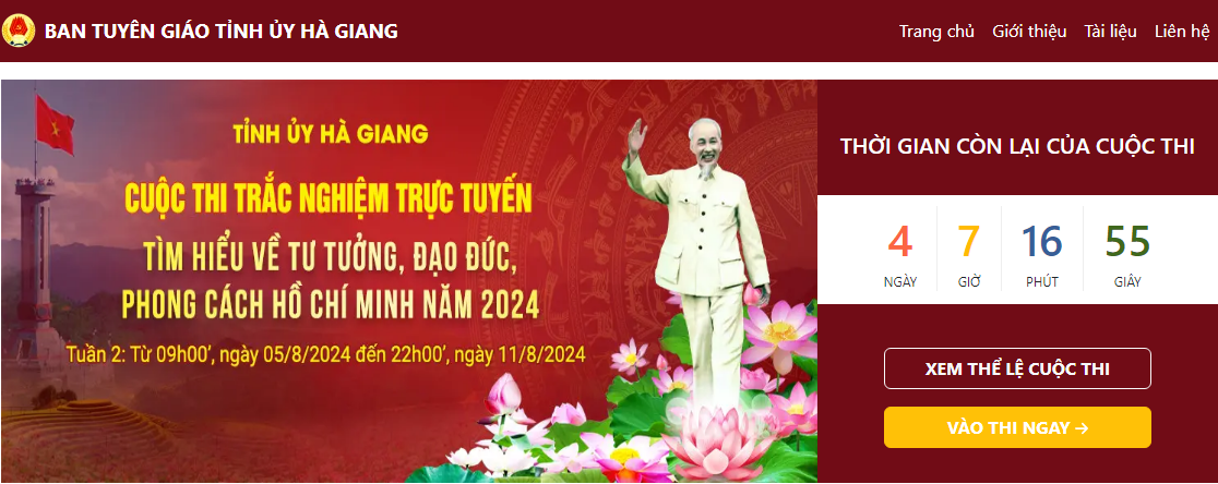 Đáp án tuần 2 Cuộc thi tìm hiểu về tư tưởng, đạo đức, phong cách Hồ Chí Minh năm 2024 tỉnh Hà Giang