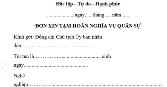 Quy định về trường hợp sinh viên được tạm hoãn thực hiện nghĩa vụ quân sự