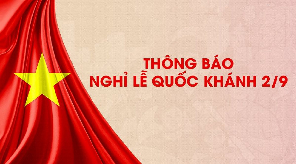 Mẫu thông báo nghỉ lễ Quốc Khánh 2/9 năm 2024 bằng tiếng anh